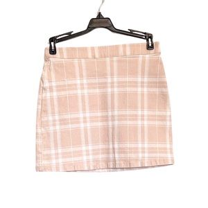 NWOT Forever 21 Pink & White Stretch Mini Skirt